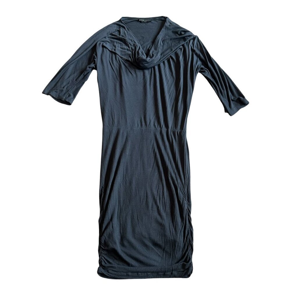 Women's Dark Navy Cowl Neck Dress
